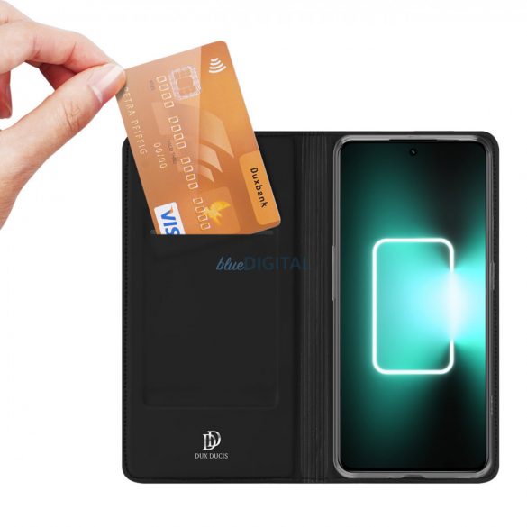 Husă Dux Ducis Skin Pro pentru Realme GT Neo 5 / Realme GT3 Flip Cover Card Portport Stand Negru