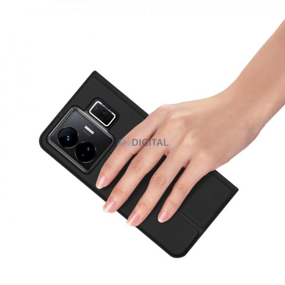 Husă Dux Ducis Skin Pro pentru Realme GT Neo 5 / Realme GT3 Flip Cover Card Portport Stand Negru