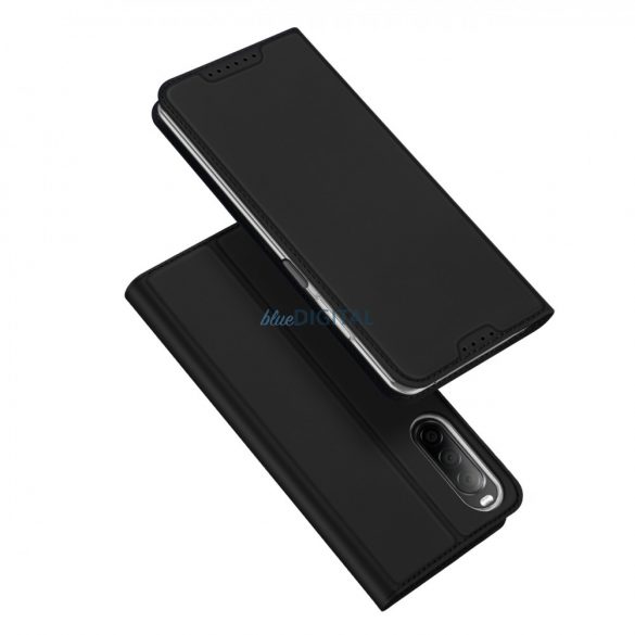 Husă Dux Ducis Skin Pro pentru Sony Xperia 10 V Flip Card Wallet Stand Negru