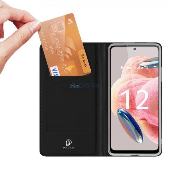 Dux Ducis Skin Pro Husă pentru Xiaomi Redmi Note 12 Flip Card Wallet Stand negru