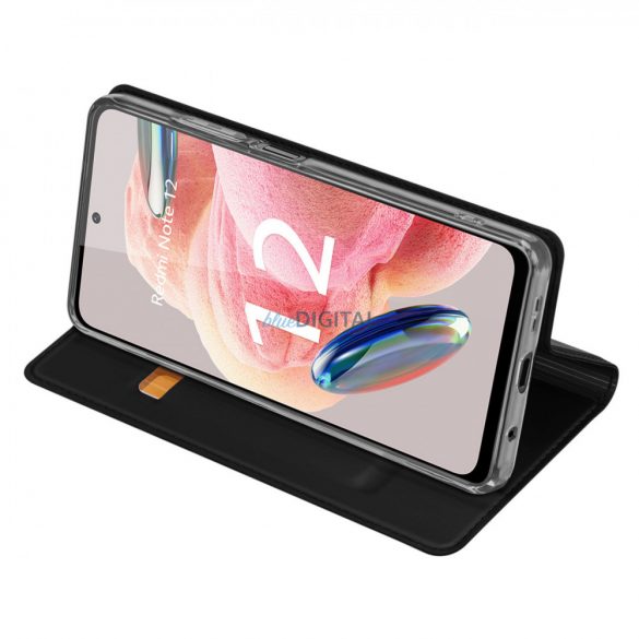 Dux Ducis Skin Pro Husă pentru Xiaomi Redmi Note 12 Flip Card Wallet Stand negru