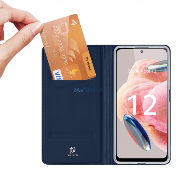 Dux Ducis Skin Pro Husă pentru Xiaomi Redmi Note 12 Flip Card Wallet Stand Albastru