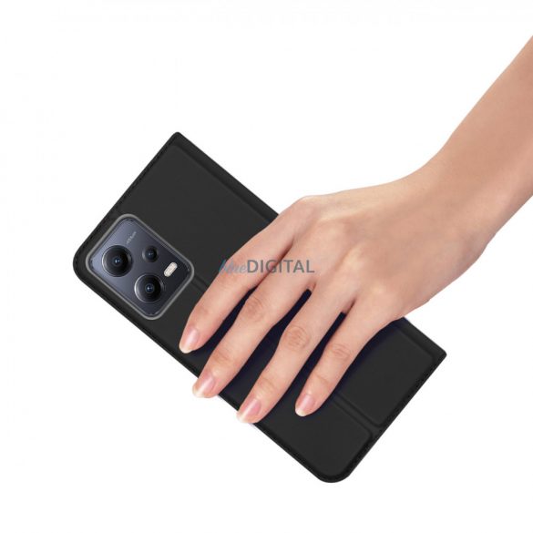 Dux Ducis Skin Pro husă pentru Xiaomi Redmi Note 12 Pro + flip Husă carte portofel stand negru