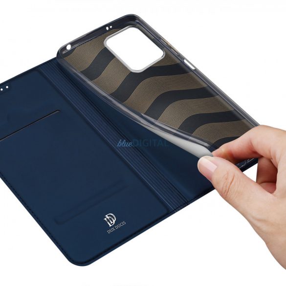 Husă Dux Ducis Skin Pro pentru Xiaomi Redmi Note 12 Pro+ cu capac clapetă suport portofel albastru