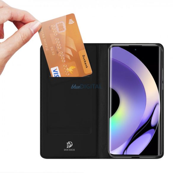 Husă Dux Ducis Skin Pro pentru Realme 10 Pro Flip Card Wallet Stand Negru