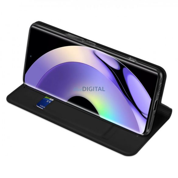 Husă Dux Ducis Skin Pro pentru Realme 10 Pro Flip Card Wallet Stand Negru