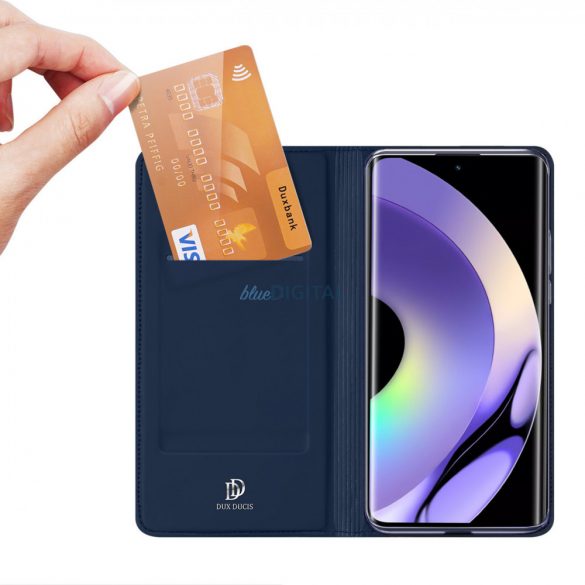 Husă Dux Ducis Skin Pro pentru Realme 10 Pro Flip Card Wallet Stand Albastru