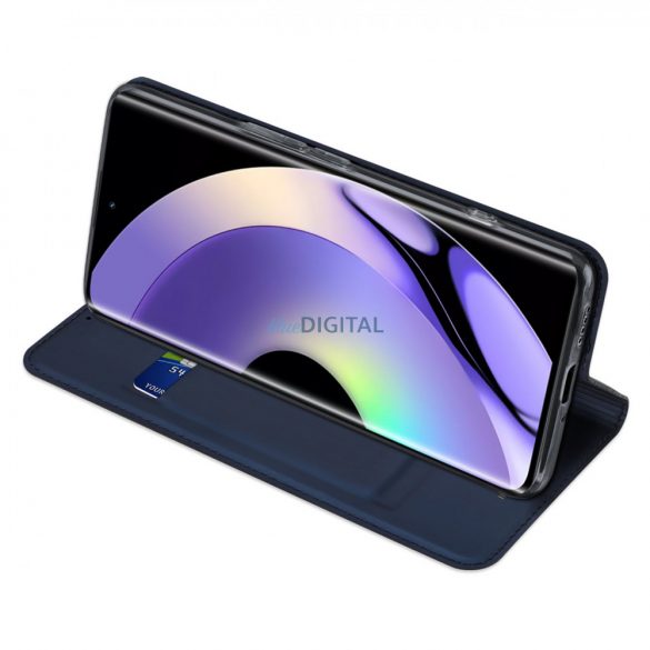 Husă Dux Ducis Skin Pro pentru Realme 10 Pro Flip Card Wallet Stand Albastru