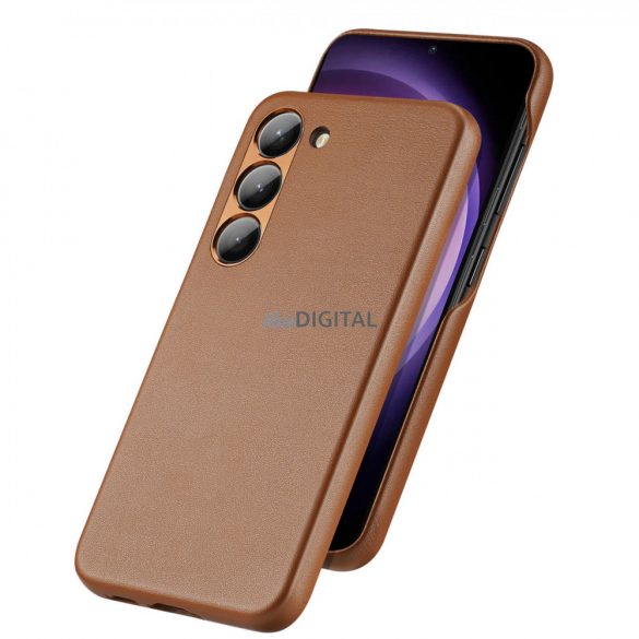 Husa Dux Ducis Grit pentru Samsung Galaxy S23 husa eleganta din piele artificiala maro