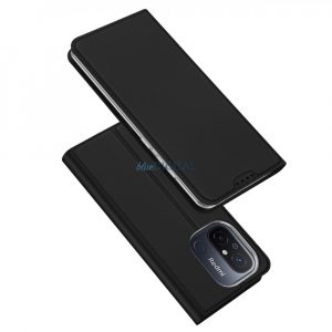 Husă Dux Ducis Skin Pro pentru Xiaomi Redmi 11A / Poco C55 / Redmi 12C Husă Flip Card suport portofel negru