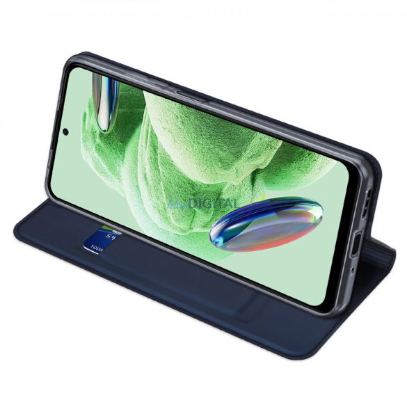 Dux Ducis Skin Pro Husă pentru Xiaomi Redmi Note 12 Pro / Poco X5 Pro 5G Husă Flip Card Wallet Stand Albastru