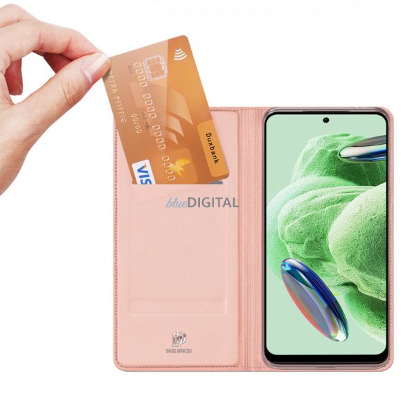 Dux Ducis Skin Pro Husă pentru Xiaomi Redmi Note 12 Pro / Poco X5 Pro 5G Husă Flip Card Wallet Stand Roz