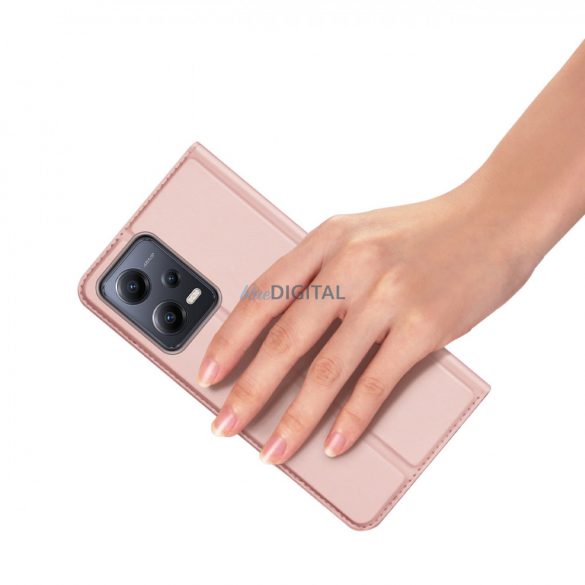 Dux Ducis Skin Pro Husă pentru Xiaomi Redmi Note 12 Pro / Poco X5 Pro 5G Husă Flip Card Wallet Stand Roz