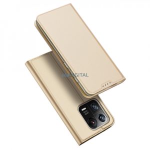 Dux Ducis Skin Pro Husă Xiaomi 13 Pro Flip Card Wallet Gold Stand