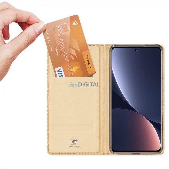 Dux Ducis Skin Pro Husă Xiaomi 13 Pro Flip Card Wallet Gold Stand