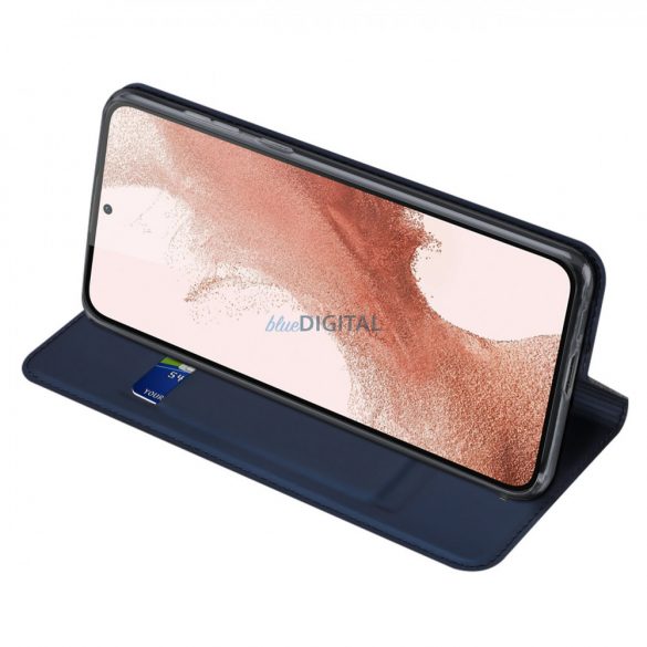 Husă Dux Ducis Skin Pro pentru Samsung Galaxy S23 flip Husă card wallet stand albastru