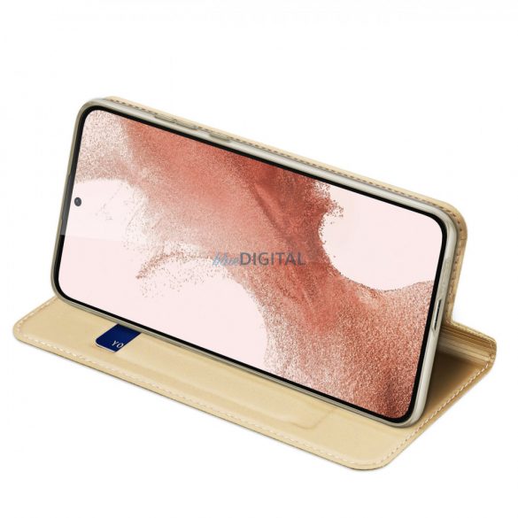 Husă Dux Ducis Skin Pro pentru Samsung Galaxy S23+ Flip Card Wallet Stand Aur