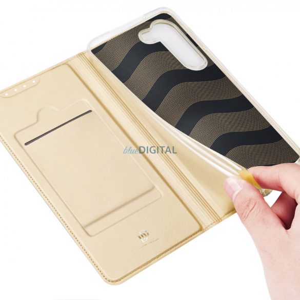 Husă Dux Ducis Skin Pro pentru Samsung Galaxy S23+ Flip Card Wallet Stand Aur