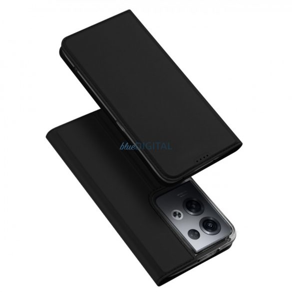 Dux Ducis Skin Pro husă pentru Oppo Reno 8 Pro flip Husă card wallet stand negru