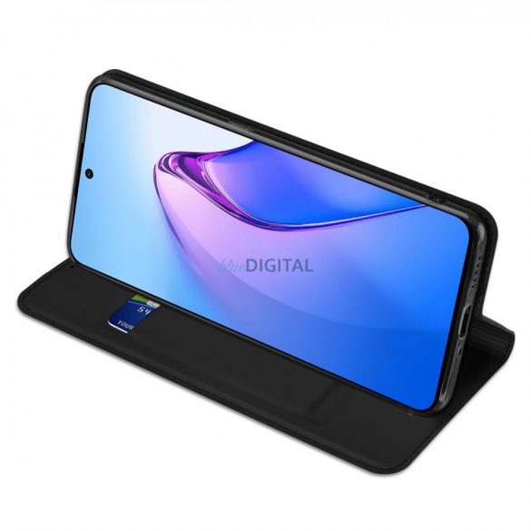 Dux Ducis Skin Pro husă pentru Oppo Reno 8 Pro flip Husă card wallet stand negru