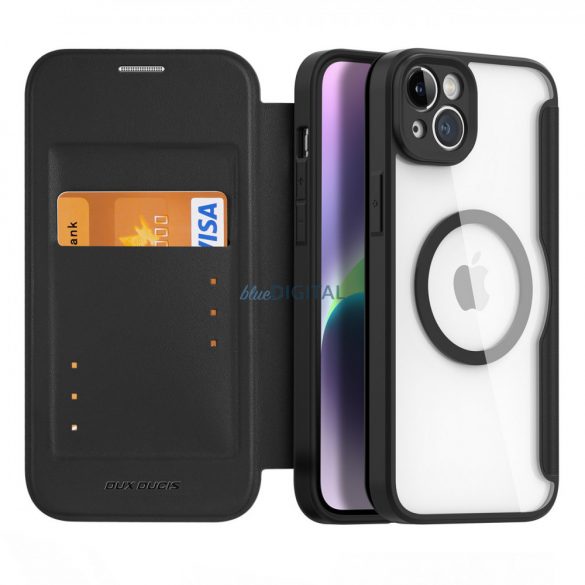 Dux Ducis Skin X Pro Husă iPhone 14 Plus Magnetic MagSafe Flip Husă Negru