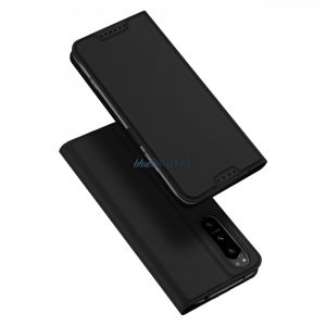 Husă Dux Ducis Skin Pro pentru Sony Xperia 5 IV flip Husă card wallet stand negru