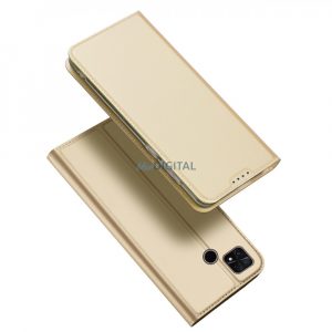 Dux Ducis Skin Pro Husă pentru Xiaomi Poco C40 Flip Card Wallet Stand Gold