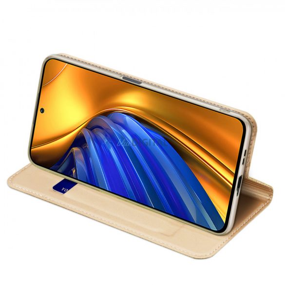 Dux Ducis Skin Pro Holster Cover Flip Cover pentru Xiaomi Poco F4 5G gold