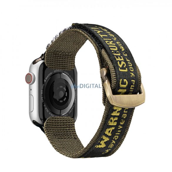 Curea Dux Ducis (versiunea pentru exterior) Curea Apple Watch Ultra, SE, 9, 8, 7, 6, 5, 4, 3, 2, 1 (49, 45, 44, 42 mm) curea galbenă din nailon.