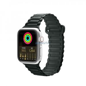 Curea Dux Ducis (Versiune Armor) Curea Apple Watch SE, 9, 8, 7, 6, 5, 4, 3, 2, 1 (41, 40, 38 mm) Bratara cu curea magnetica din silicon verde