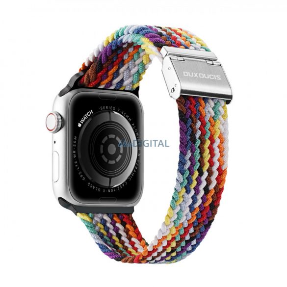 Curea Dux Ducis (versiunea Mixture II) curea Apple Watch Ultra, SE, 9, 8, 7, 6, 5, 4, 3, 2, 1 (49, 45, 44, 42 mm) brățară cu bandă împletită curcubeu