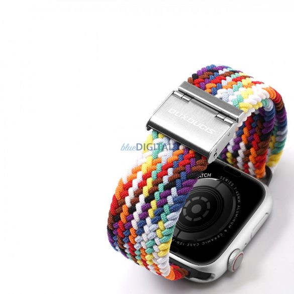 Curea Dux Ducis (versiunea Mixture II) curea Apple Watch Ultra, SE, 9, 8, 7, 6, 5, 4, 3, 2, 1 (49, 45, 44, 42 mm) brățară cu bandă împletită curcubeu