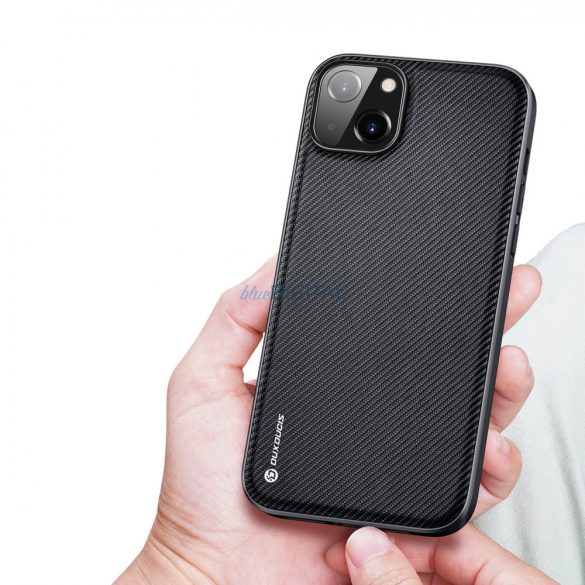 Husa husa Dux Ducis Fino acoperita cu nylon iPhone 14 Plus neagra