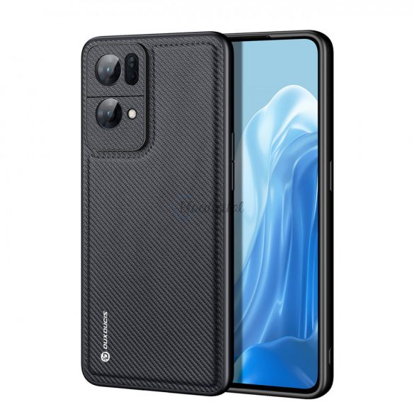 Dux Ducis Fino husă Husă acoperit cu material nylon Oppo Reno7 Pro 5G negru