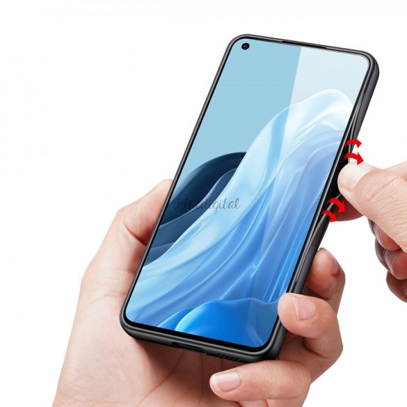 Dux Ducis Fino husă Husă acoperit cu material nylon Oppo Reno7 Pro 5G negru