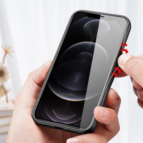 Dux Ducis Fino husă acoperit cu material de nylon pentru iPhone 13 Pro albastru