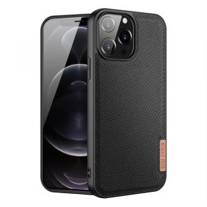 Husa Dux Ducis Fino acoperita cu material nailon pentru iPhone 13 Pro Max neagra