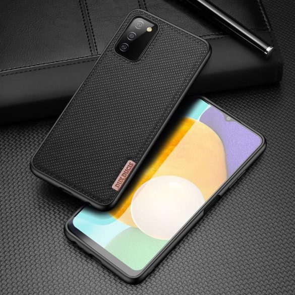 Husă Dux Ducis Fino acoperită cu material nylon pentru Samsung Galaxy A03s negru