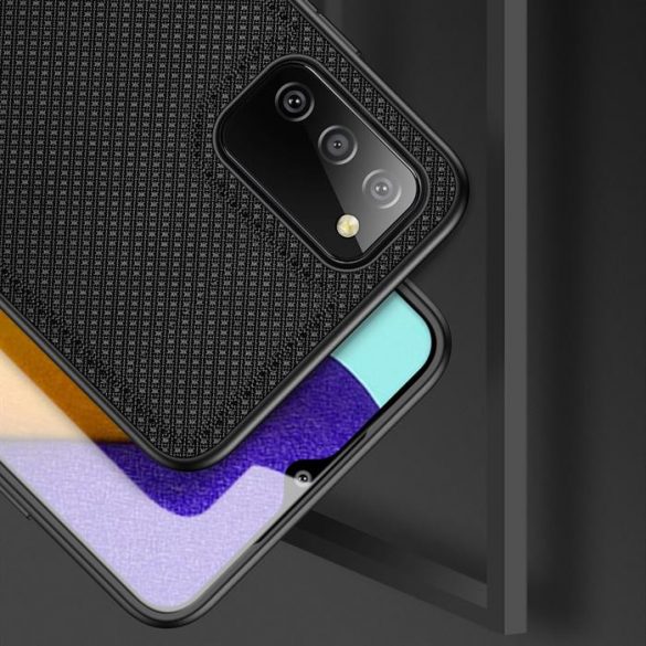 Husă Dux Ducis Fino acoperită cu material nylon pentru Samsung Galaxy A03s negru