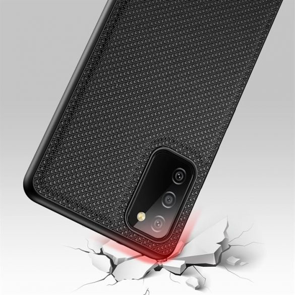 Husă Dux Ducis Fino acoperită cu material nylon pentru Samsung Galaxy A03s negru