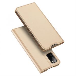 Husa tip Bookcase Dux Ducis Skin Pro pentru Samsung Galaxy A03s auriu