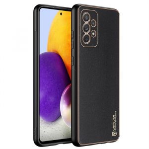 Dux Ducis YoloHusăelegantă din TPU moale și piele PU pentru Samsung Galaxy A72 4G negru