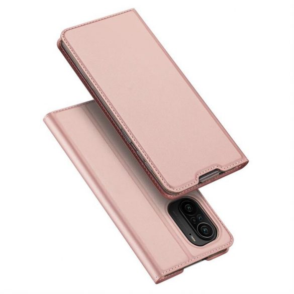 Husă tip Bibliotecă Dux Ducis Skin Pro pentru Xiaomi Redmi K40 Pro+ / K40 Pro / K40 / Poco F3 roz