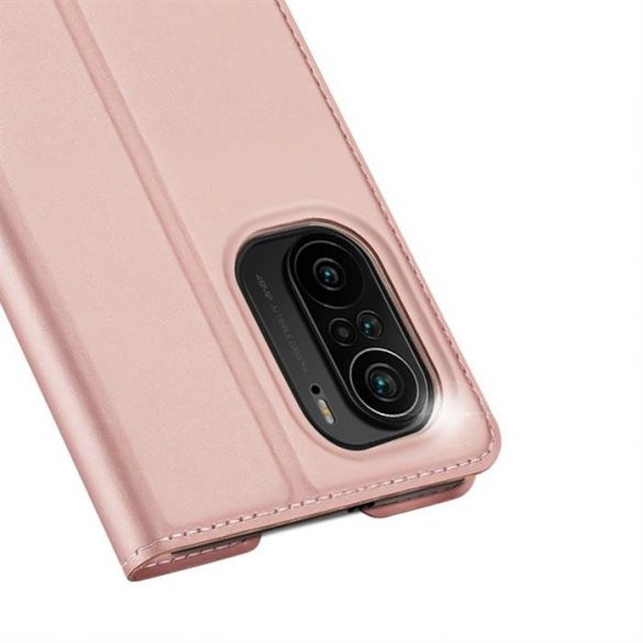 Husă tip Bibliotecă Dux Ducis Skin Pro pentru Xiaomi Redmi K40 Pro+ / K40 Pro / K40 / Poco F3 roz