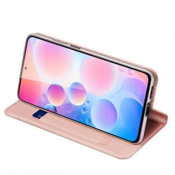 Husă tip Bibliotecă Dux Ducis Skin Pro pentru Xiaomi Redmi K40 Pro+ / K40 Pro / K40 / Poco F3 roz