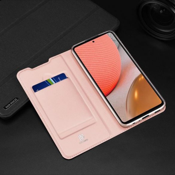 DUX DUCIS Skin Pro Husă tip bibliotecă pentru Samsung Galaxy A72 4G roz