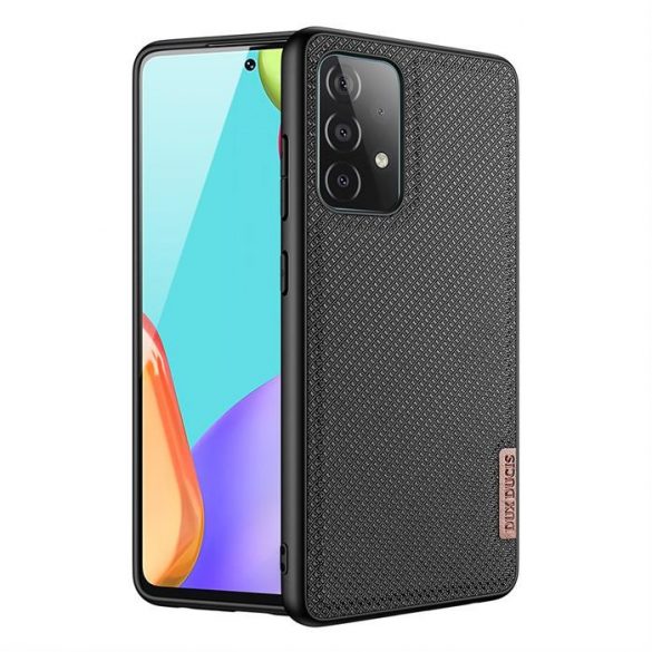 Husă Dux Ducis Fino acoperită cu material nylon pentru Samsung Galaxy A72 4G negru