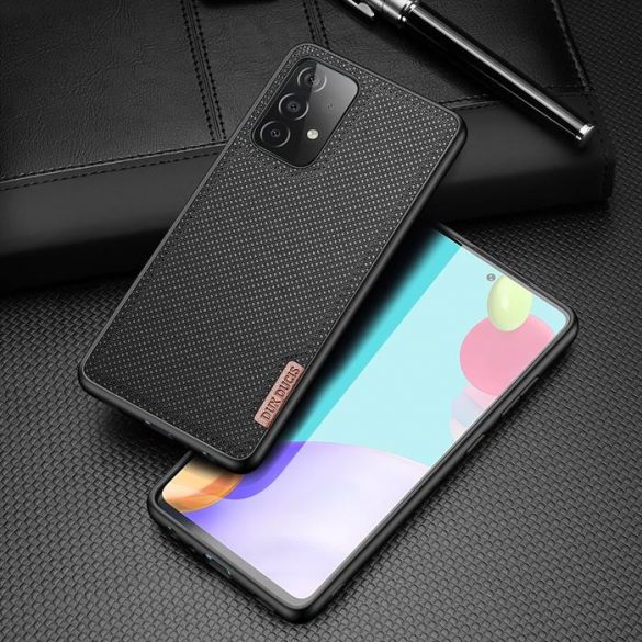 Husă Dux Ducis Fino acoperită cu material nylon pentru Samsung Galaxy A72 4G negru