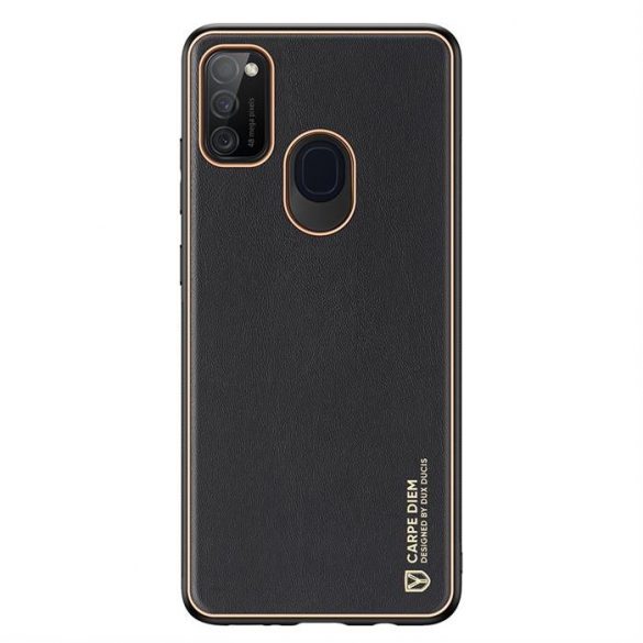 Husa eleganta Dux Ducis Yolo din TPU moale si piele PU pentru Samsung Galaxy M30s neagra