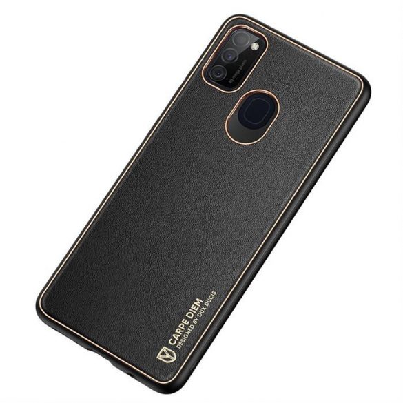 Husa eleganta Dux Ducis Yolo din TPU moale si piele PU pentru Samsung Galaxy M30s neagra